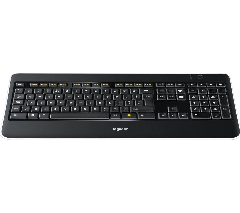 LOGITECH K800 Illuminated Wireless Keyboard - Black