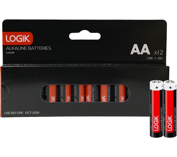 Logik Laa1216 Aa Alkaline Batteries Pack Of 12