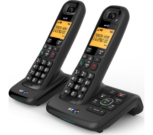 Buy Bt Xd56 Cordless Phone With Answering Machine Twin Handsets Free Delivery Currys