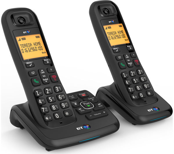 Buy Bt Xd56 Cordless Phone With Answering Machine Twin Handsets Free Delivery Currys