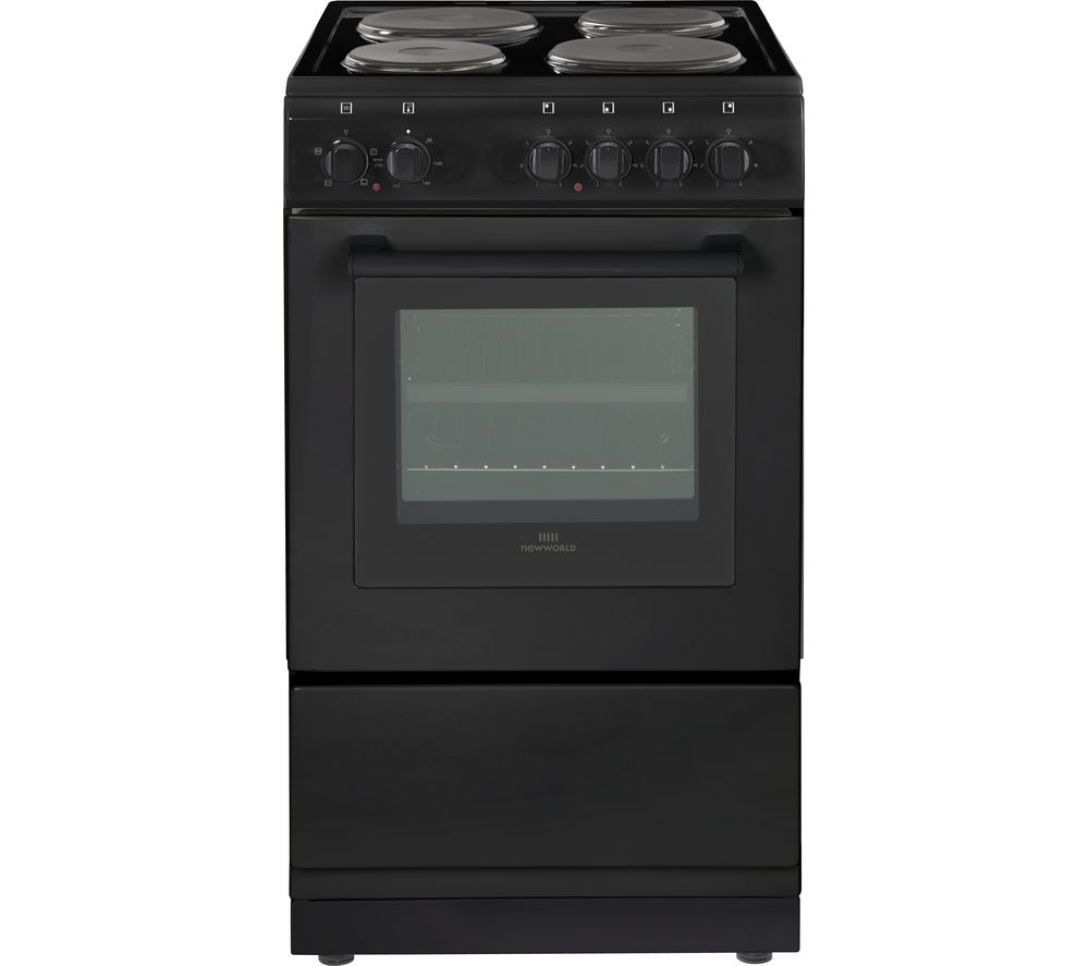 NEW WORLD NW550ES 50 cm Electric Cooker – Black, Black