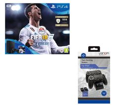 SONY PlayStation 4 Slim, FIFA 18 & Twin Docking Station Bundle