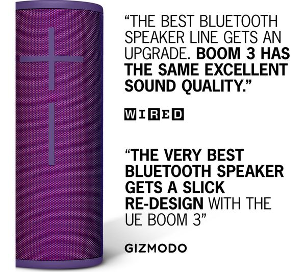 thumbnail image 2 of Ultimate Ears MEGABOOM 3 Portable Bluetooth Speaker – Waterproof, Dustproof, Blue, Refurbished (Good Condition) 2 of 6