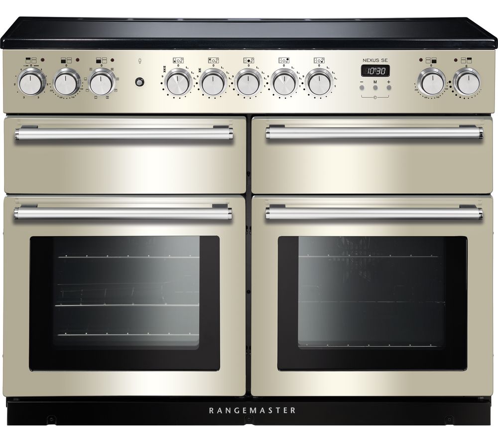 Rangemaster Nexus SE NEXSE110EIIV/C 110 cm Electric Induction Range Cooker – Ivory & Chrome, Ivory