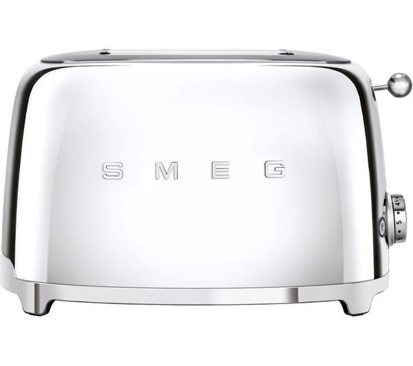 Smeg 50s Retro Tsf01ssuk 2 Slice Toaster Chrome