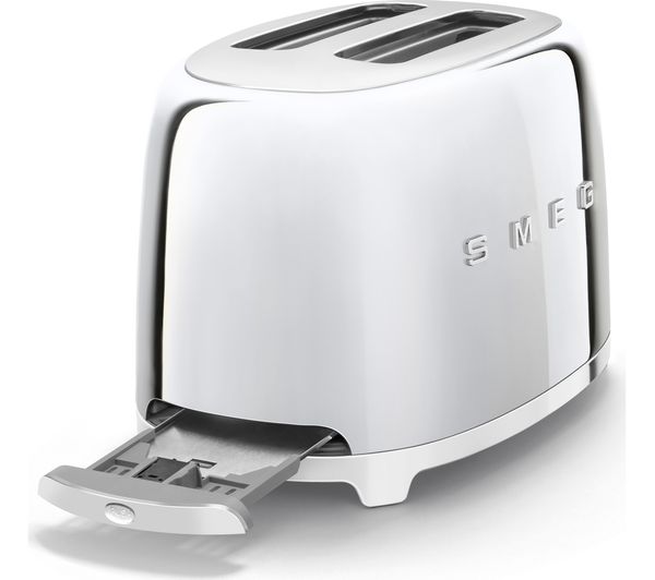 smeg 2 slice toaster chrome