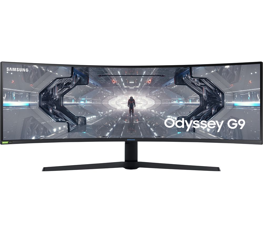 SAMSUNG Odyssey G95 LC49G95TSSUXEN Quad HD 49" Curved QLED Gaming Monitor - Black & White