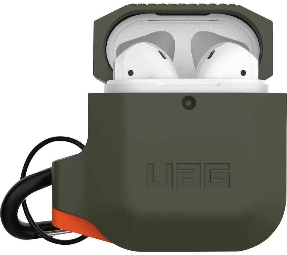 UAG Rugged AirPod Case - Olive & Orange