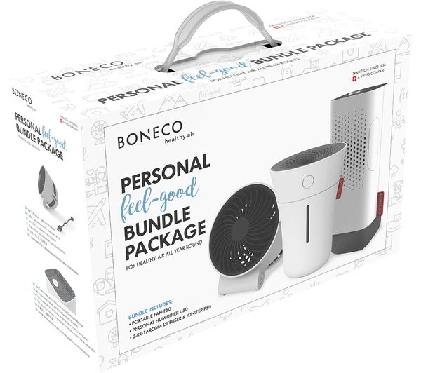 Boneco 80002 Portable Air Purifier Humidifier Fan Bundle