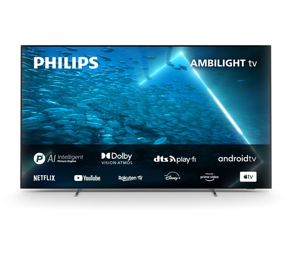 Ambilight 55OLED707/12 55" Smart 4K Ultra HD HDR OLED TV with Google Assistant
