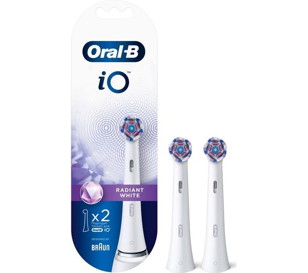 Oral B Io Radiant White Replacement Toothbrush Head Pack Of 2
