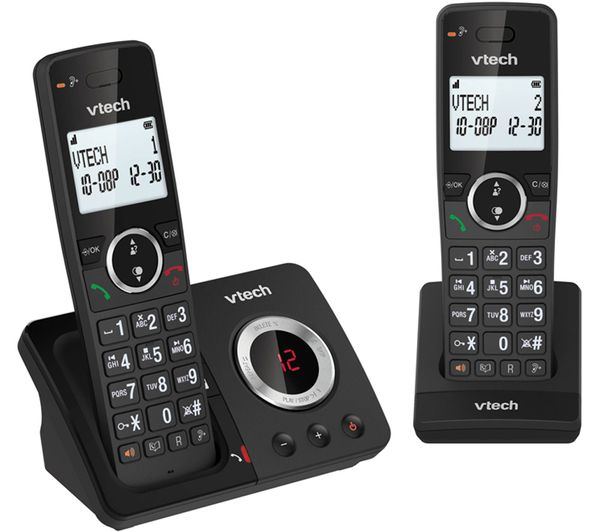 Vtech Es2051 Cordless Phone Twin Handsets Black
