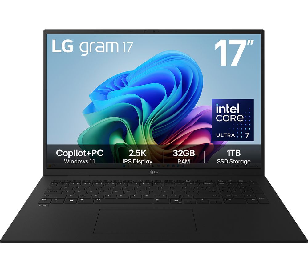 gram 17 17Z90TL-G.AU88A1 17" Laptop, Copilot+ PC - Intel® Core™ Ultra 7, 1 TB SSD, Black