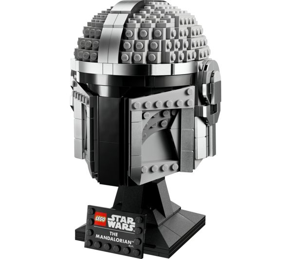 An image of LEGO Star Wars 75328 The Mandalorian Helmet Set for Adults