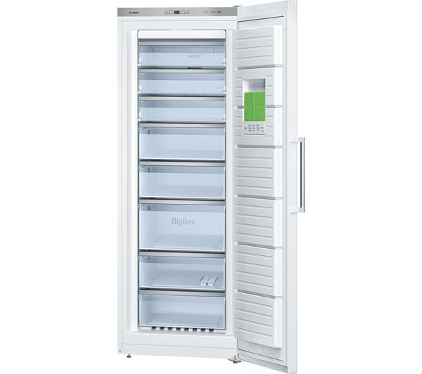 BOSCH Serie 6 GSN58AW30G Tall Freezer - White, White