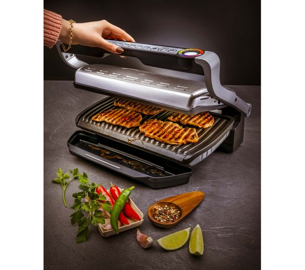 Perseus Secret Shipping TEFAL Optigrill XL GC722D40 Grill - Stainless Steel & Black Fast Delivery |  Currysie