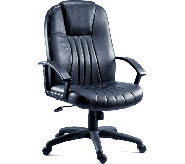 Teknik City 8099 Leather Faced Reclining Executive Chair Black