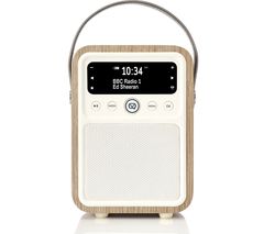 VQ Monty Portable DAB+/FM Bluetooth Clock Radio - Green Grass Oak