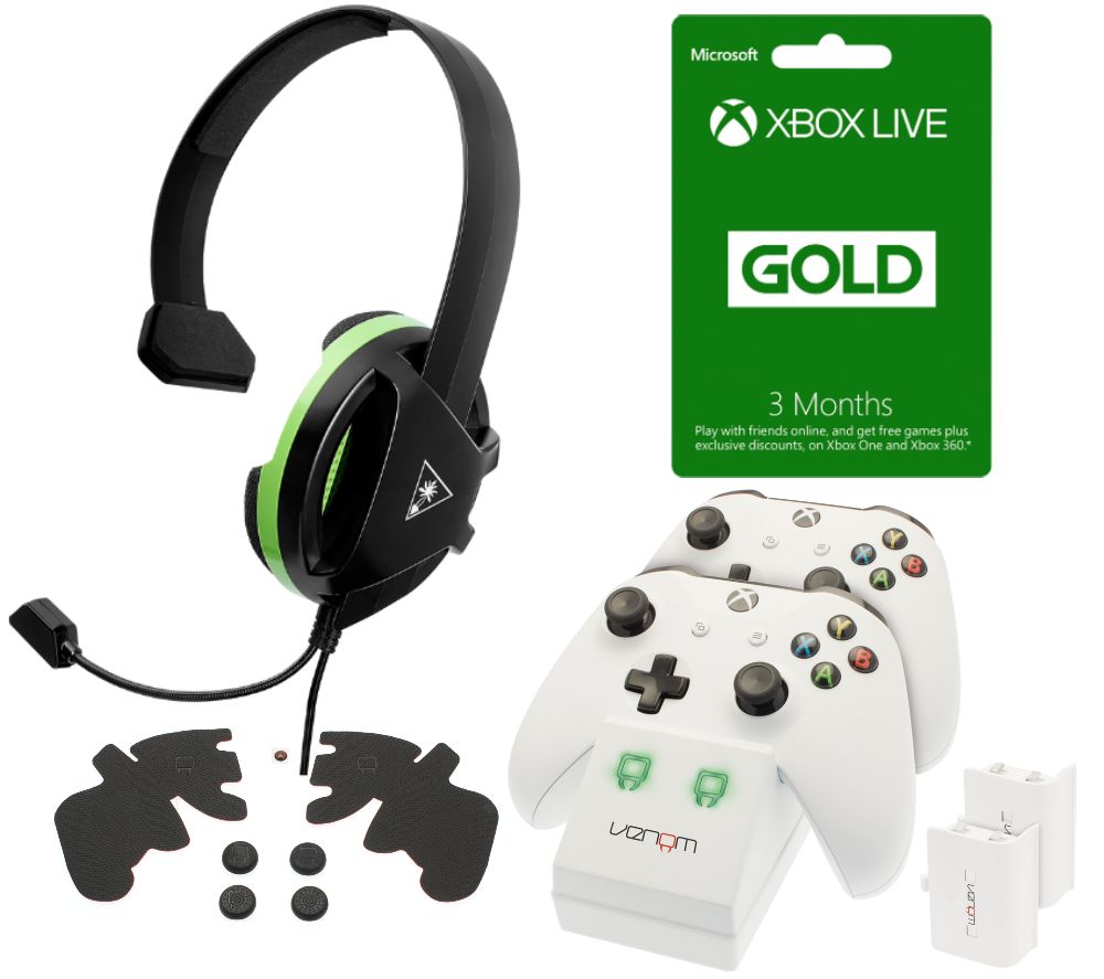 TURTLE BEACH Recon Chat Gaming Headset with Accessory Bundle, Gold review