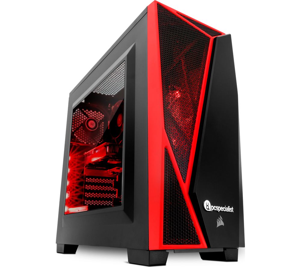 PC SPECIALIST Tornado R3 AMD Ryzen 3 GTX 1050 Gaming PC – 1 TB HDD, Transparent