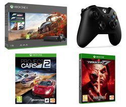 MICROSOFT Xbox One X, Forza Horizon 4, Forza Motorsport 7, Tekken 7, Project Cars 2 & Wireless Controller Bundle