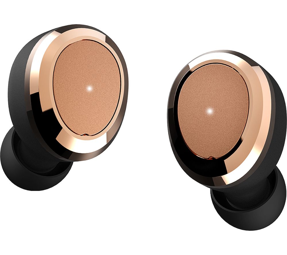 DEAREAR Oval Wireless Bluetooth Headphones – Black & Gold, Black