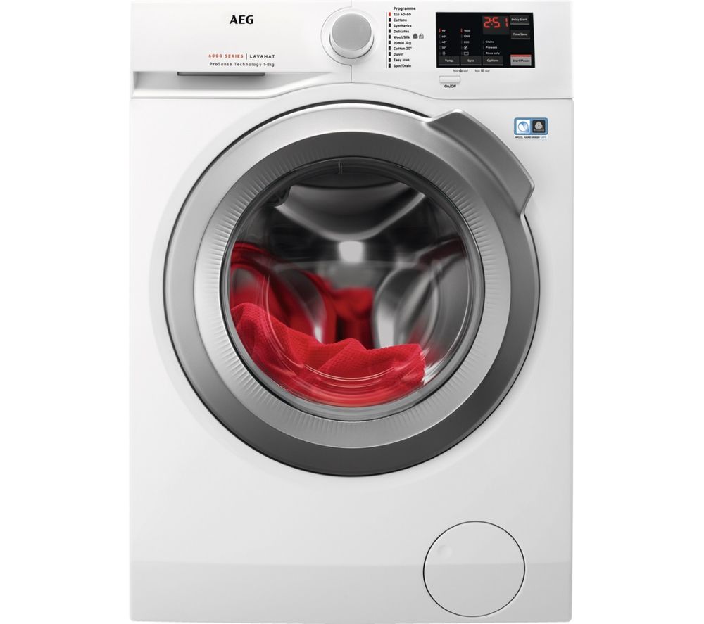 AEG ProSense L6FBJ842P 8 kg 1400 Spin Washing Machine - White, White