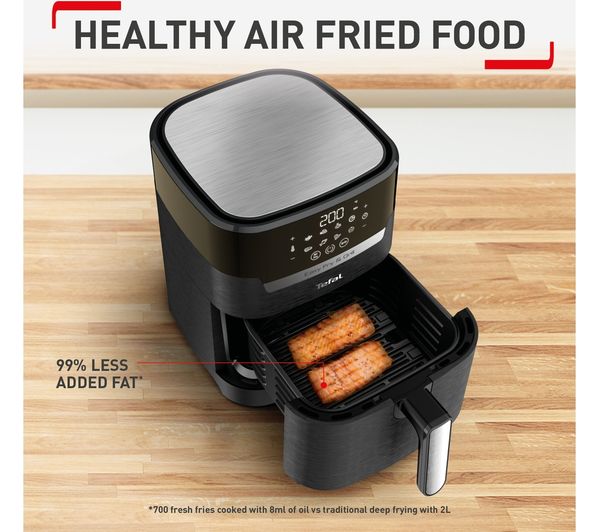 EY505827 - TEFAL Easy Fry 2-in-1 Precision EY505827 Air Fryer - Black ...