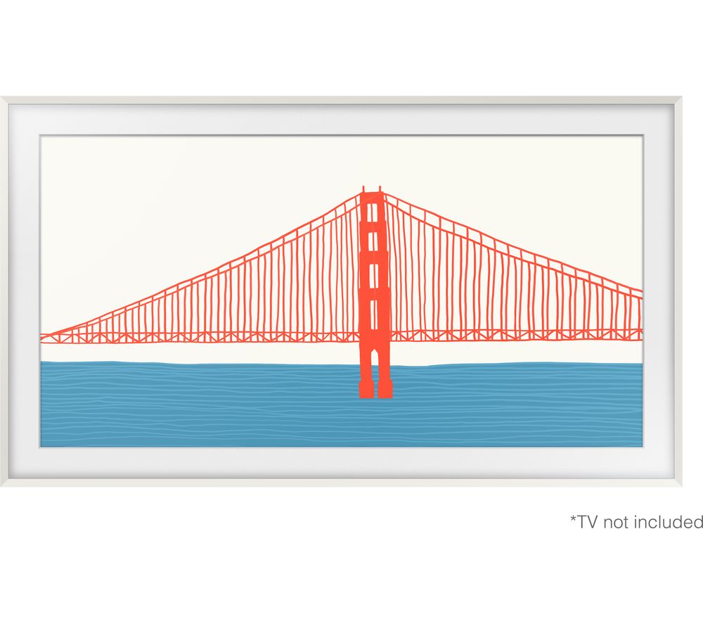 SAMSUNG 55" Customisable Frame Bezel - Bevelled, White Plastic