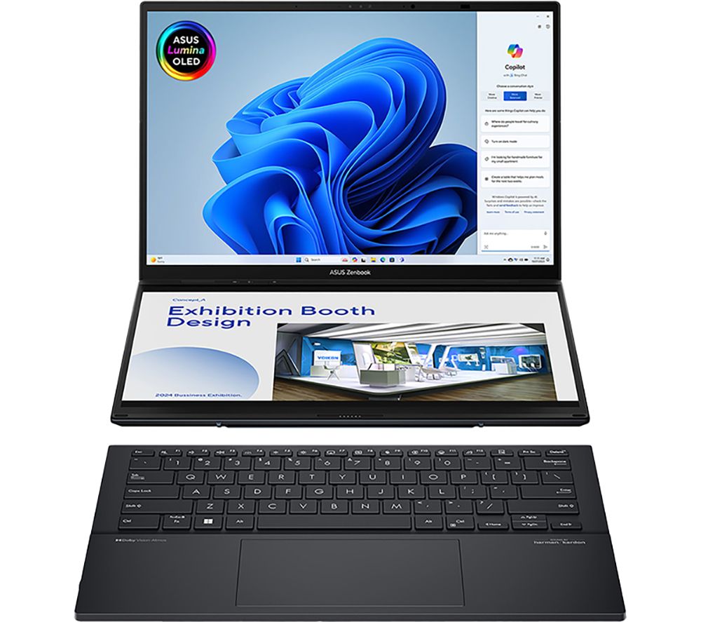Zenbook Duo 14" 2 in 1 Laptop - Intel® Core™ Ultra 9, 2 TB SSD, Grey