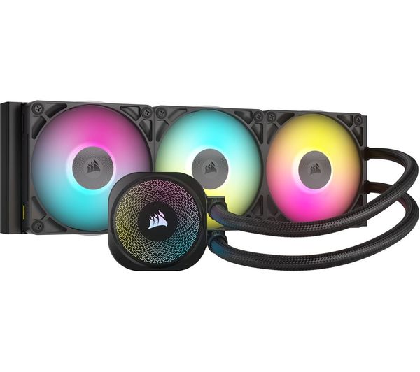 An image of CORSAIR iCUE LINK TITAN 360 RX RGB Liquid 360 mm CPU Cooler - RGB LED, Black