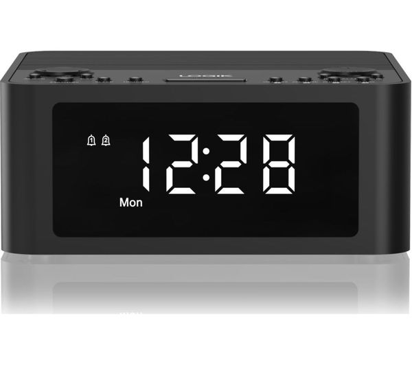 Logik Lcrb25 Fm Clock Radio Black