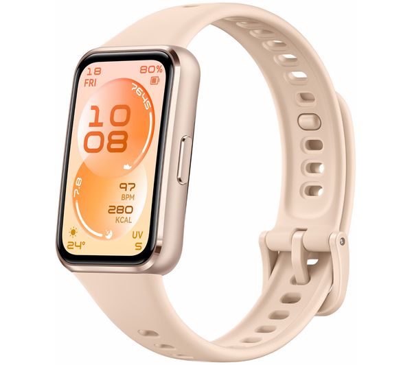 An image of HUAWEI Band 11 Fitness Tracker - Beige, Fluoroelastomer Strap