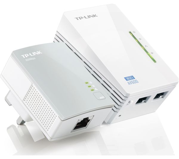 Image of TP-Link TL-WPA4220KIT AV500 2-Port Wifi Powerline Adapter Starter Kit - powerline adapter kit - Wi-Fi - wall-pluggable