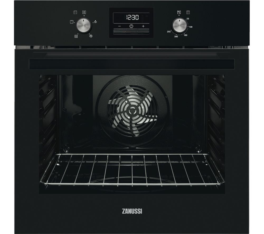 ZANUSSI ZOB35471BK Electric Oven – Black Steel, Black