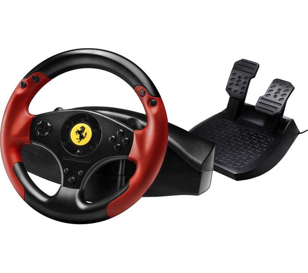 THRUSTMASTER Red Legend Ferrari Racing Wheel - Red & Black, Red