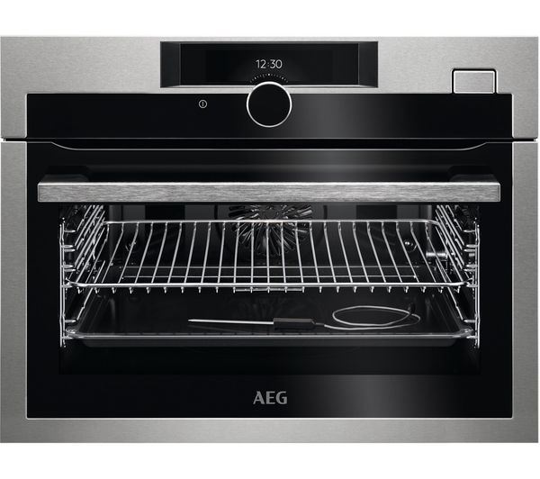 AEG KSE882220M SteamBoost Compact Electric Oven - Stainless Steel, Stainless Steel