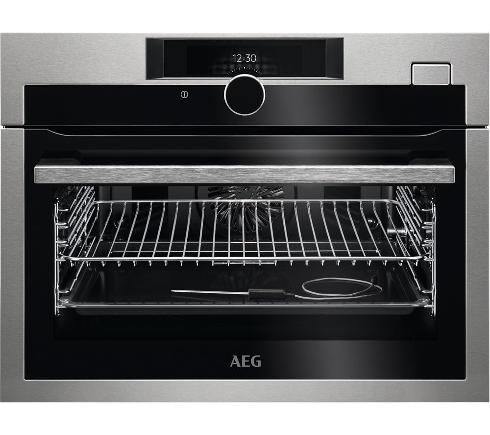 AEG KSE882220M SteamBoost Compact Electric Oven – Stainless Steel, Stainless Steel