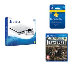 SONY PlayStation 4, Days Gone & PlayStation Plus 3 Month Subscription Bundle - 500 GB, White