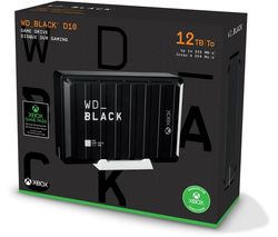 _BLACK D10 External Game Drive for Xbox - 12 TB, Black