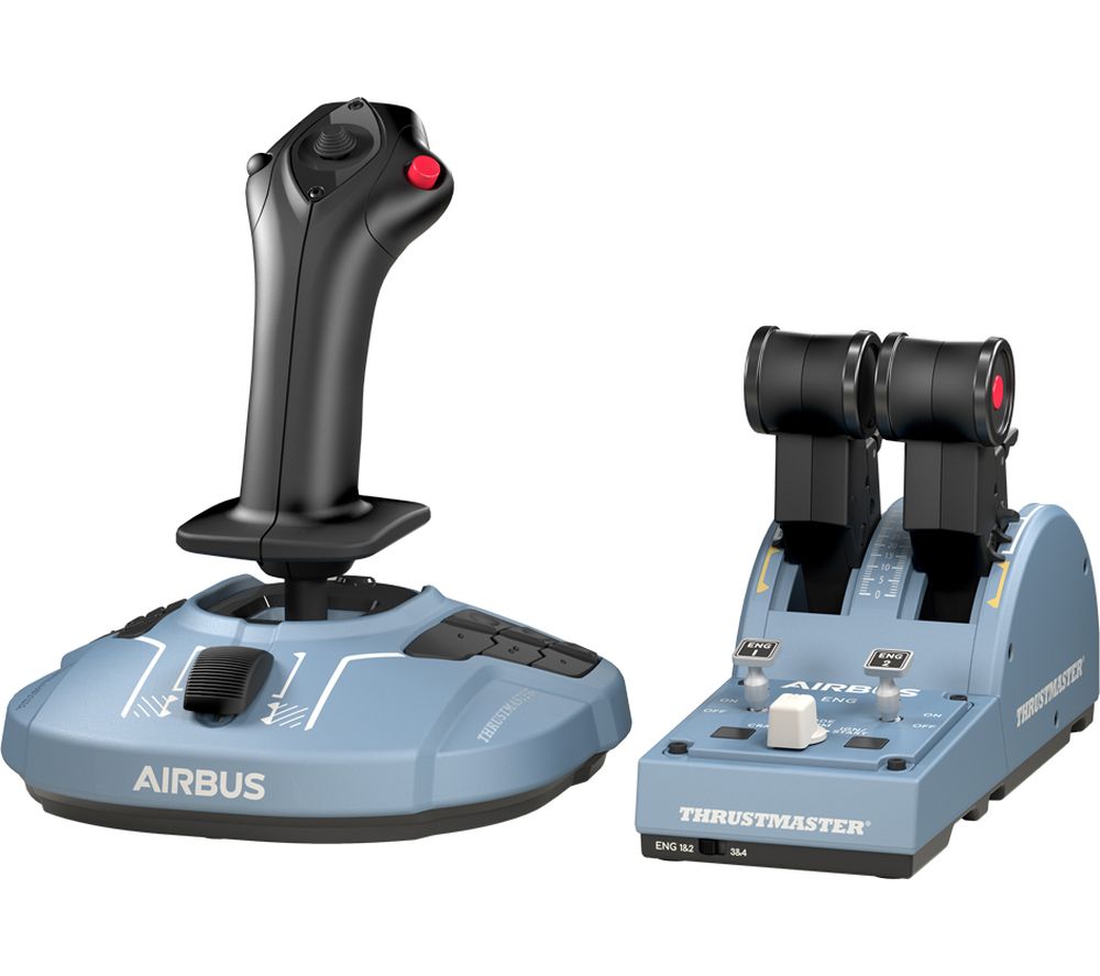 THRUSTMASTER TCA Airbus Edition Throttle Quadrant Flight Controller & Joystick - Black & Blue