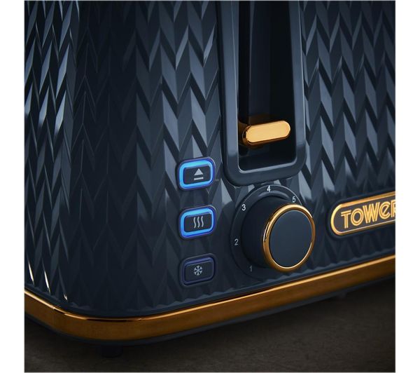 Buy TOWER Empire Collection T20061MNB 4slice Toaster Blue Free