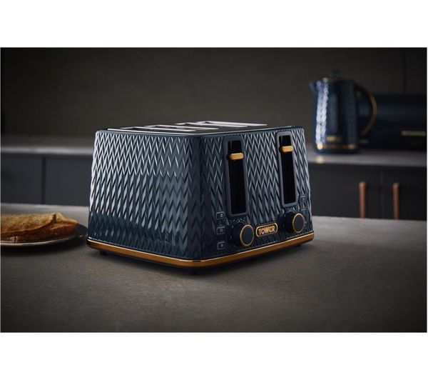 Buy TOWER Empire Collection T20061MNB 4slice Toaster Blue Free