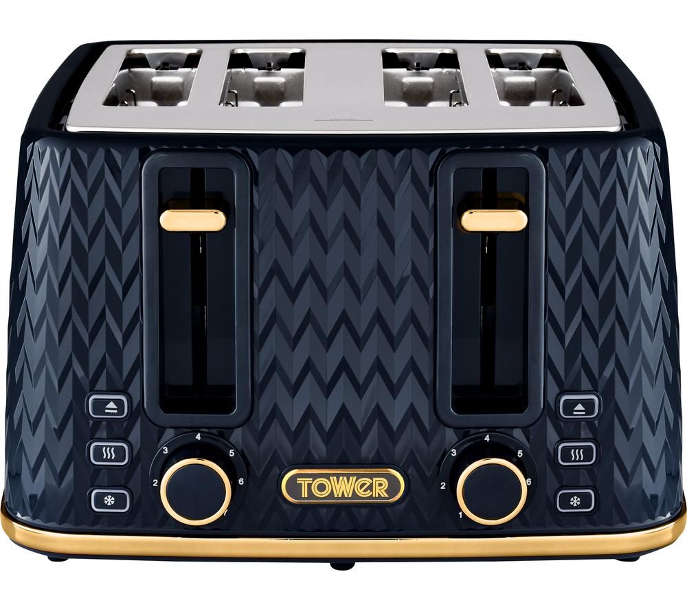 Buy TOWER Empire Collection T20061MNB 4slice Toaster Blue Free