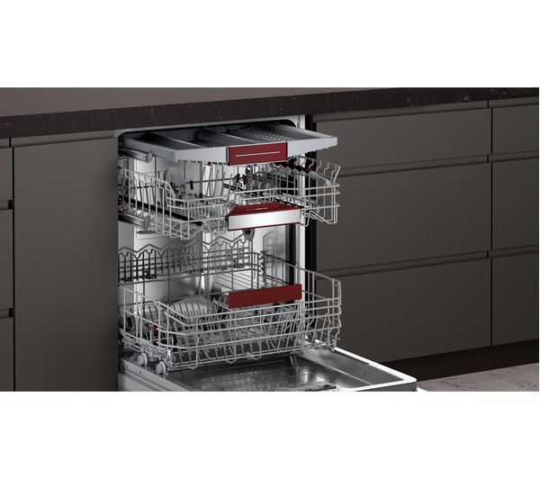 S195HCX26G NEFF N 50 S195HCX26G Fullsize Fully Integrated WiFienabled Dishwasher Currys