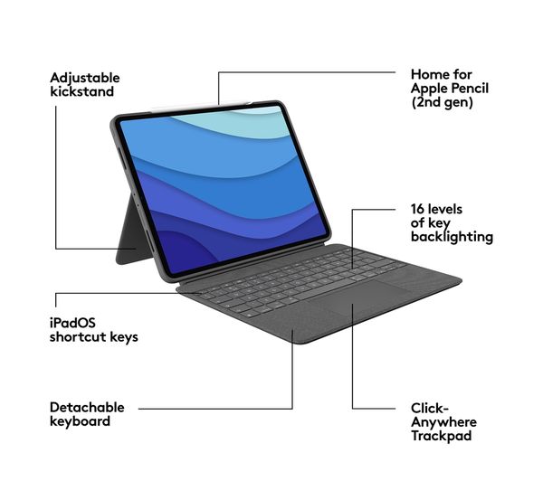 LOGITECH Combo Touch iPad Pro 12.9