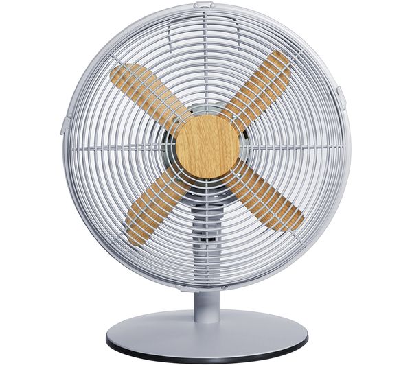 RUSSELL HOBBS Scandi RHMDF1201WDG 12" Desk Fan - Grey & Brown