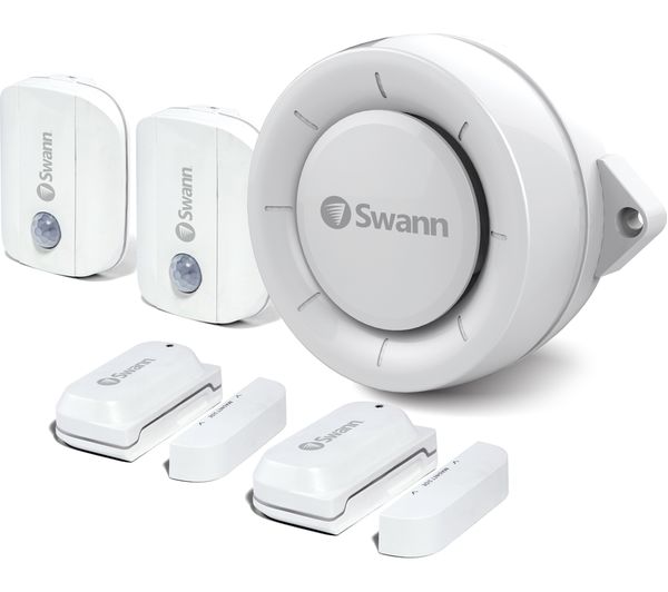 Image of SWANN SWIFI-ALARMKITA-GL Smart Indoor Siren & Sensors Bundle - White