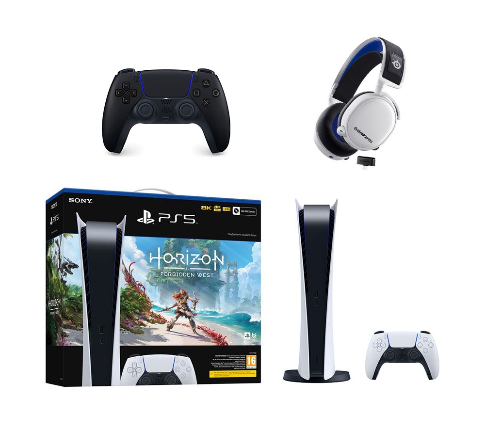 PlayStation 5, Horizon Forbidden West, Black Controller & Headset Bundle