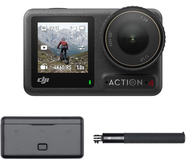Image of DJI Osmo Action 4 Adventure Combo 4K Ultra HD Action Camera - Black